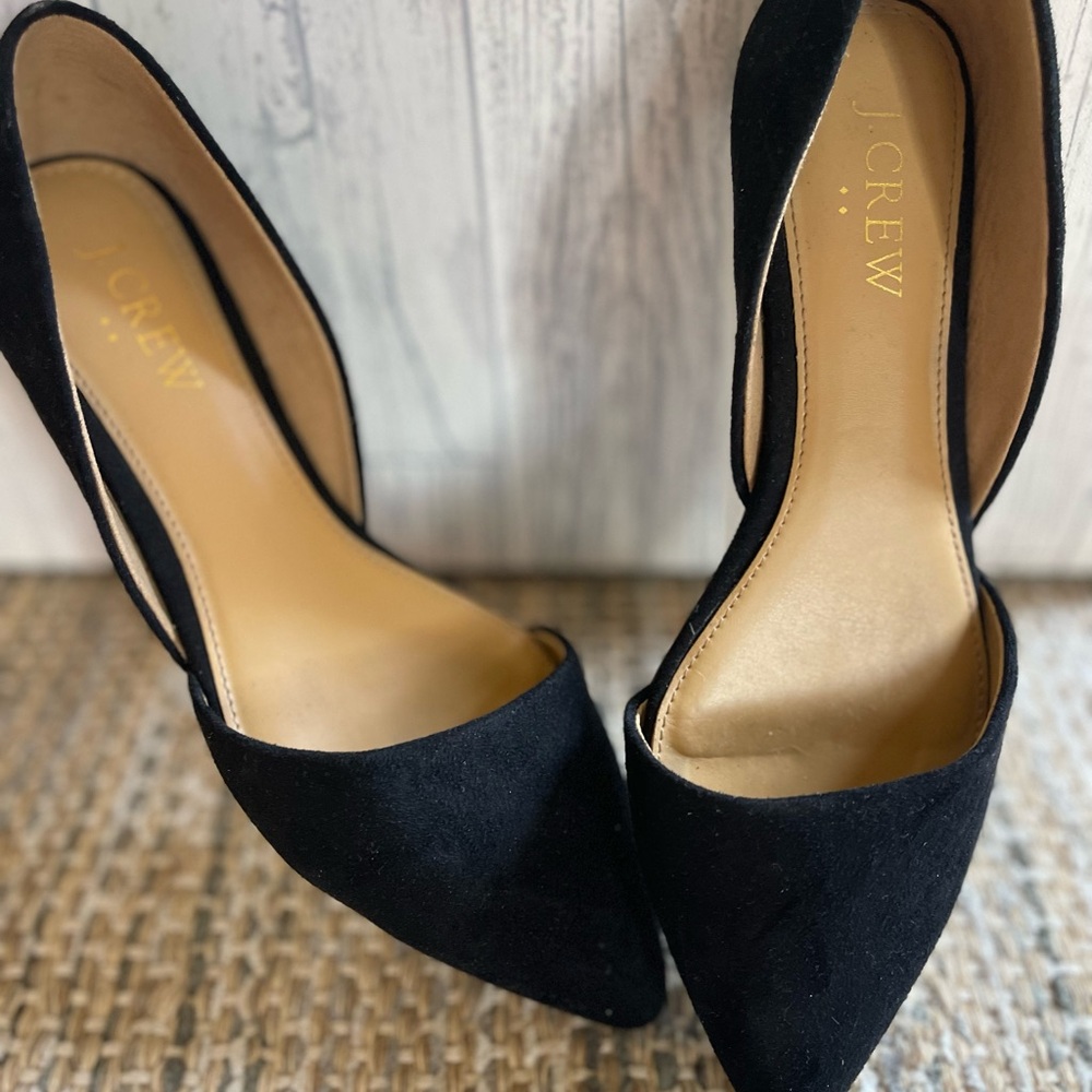 J. Crew Women's Black Suede Heels